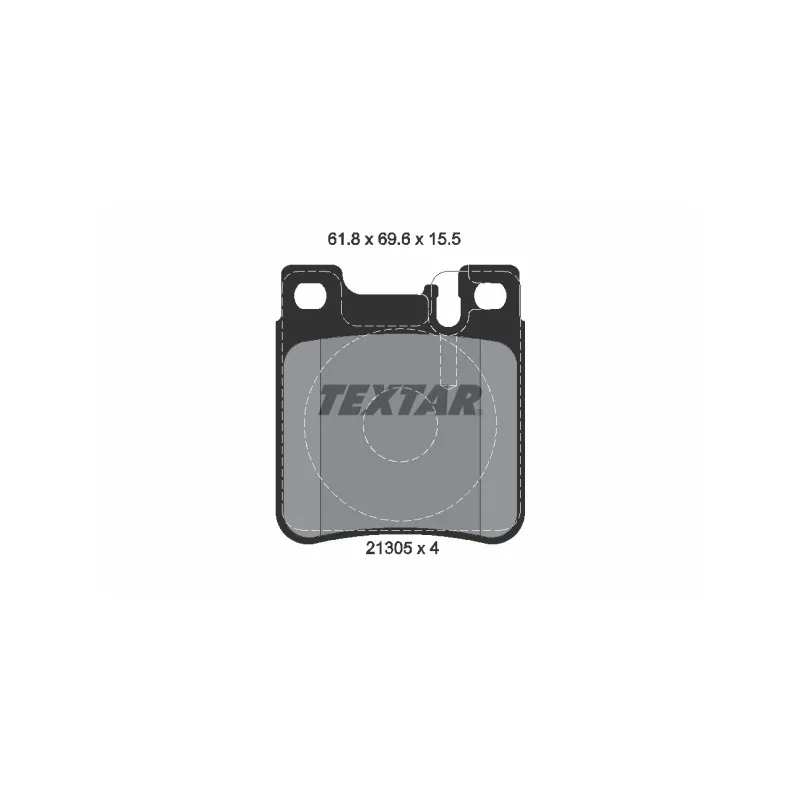 Jeu de 4 plaquettes de frein arrière TEXTAR 2130581