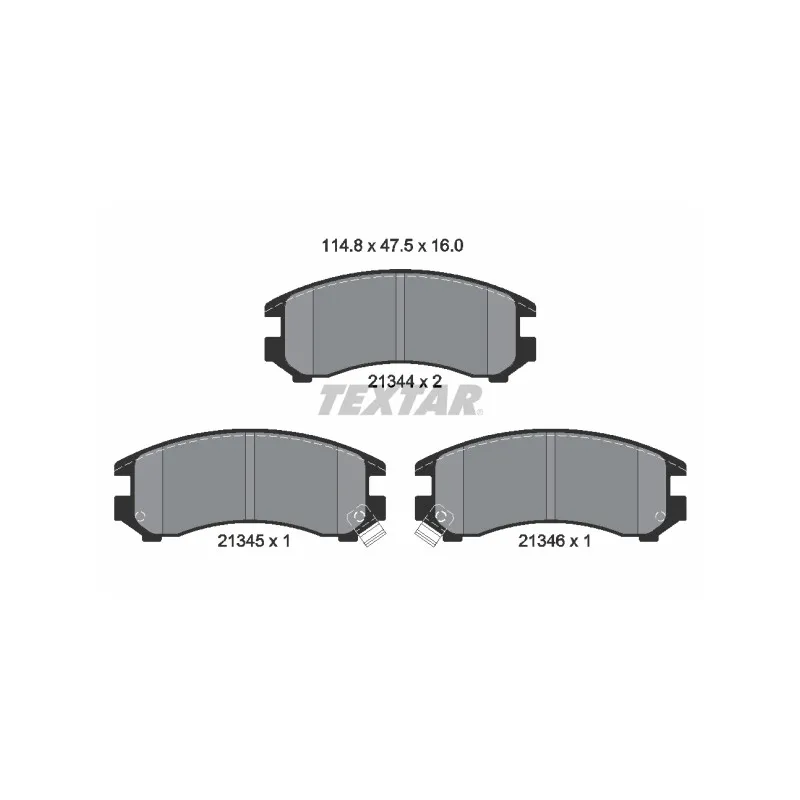 Jeu de 4 plaquettes de frein avant TEXTAR 2134401