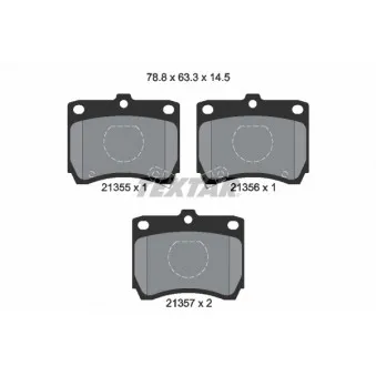 Jeu de 4 plaquettes de frein avant TEXTAR 2135501