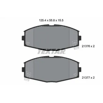 Jeu de 4 plaquettes de frein avant TEXTAR 2137601
