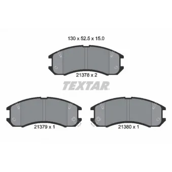 Jeu de 4 plaquettes de frein avant TEXTAR 2137801