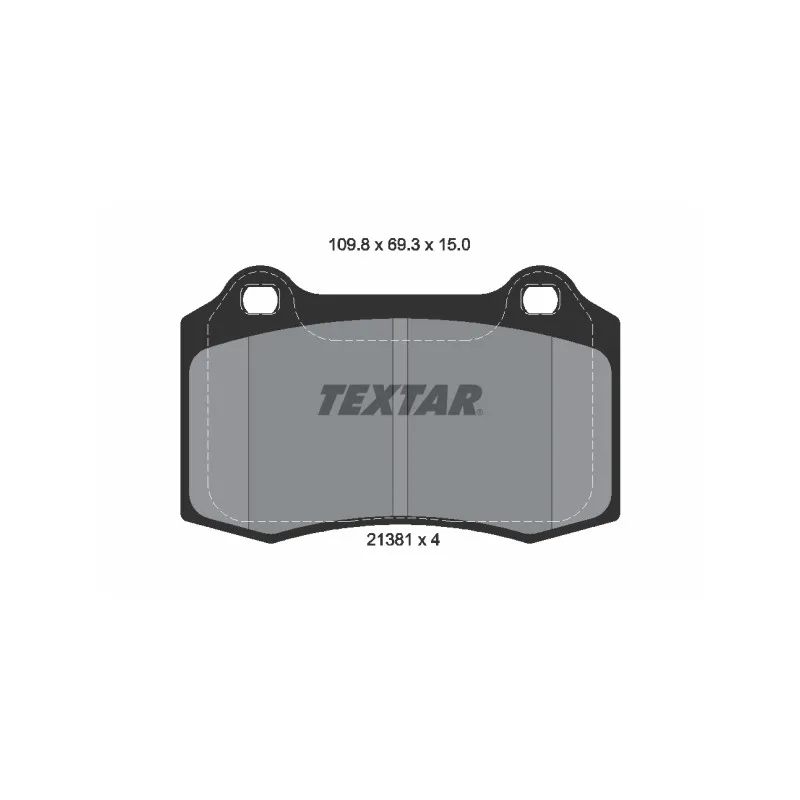 Jeu de 4 plaquettes de frein avant TEXTAR 2138102