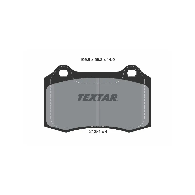 Jeu de 4 plaquettes de frein avant TEXTAR 2138104
