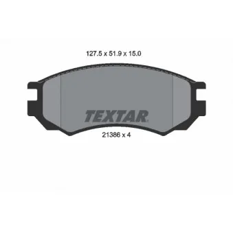 Jeu de 4 plaquettes de frein avant TEXTAR 2138603