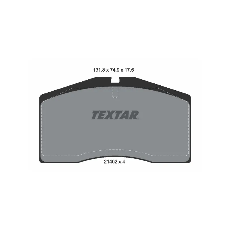 Jeu de 4 plaquettes de frein avant TEXTAR 2140201