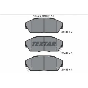 Jeu de 4 plaquettes de frein avant TEXTAR 2144601