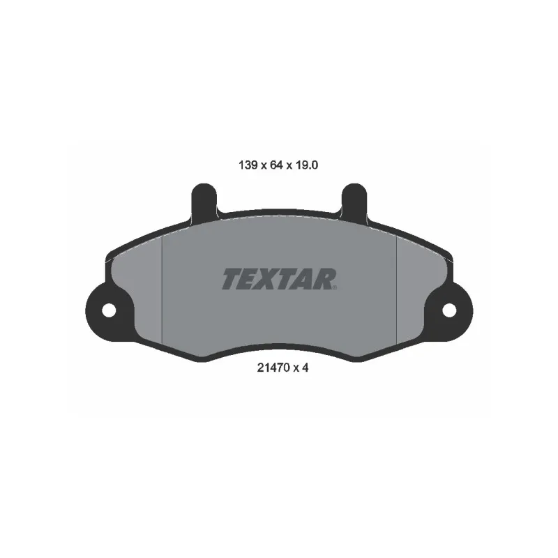 Jeu de 4 plaquettes de frein avant TEXTAR 2147001
