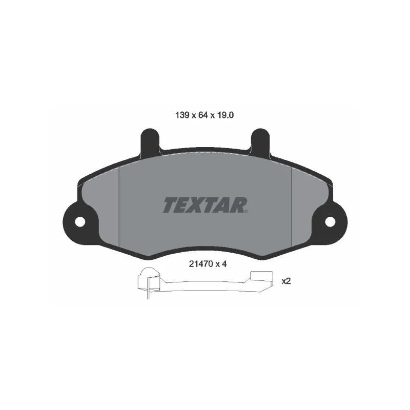 Jeu de 4 plaquettes de frein avant TEXTAR 2147002