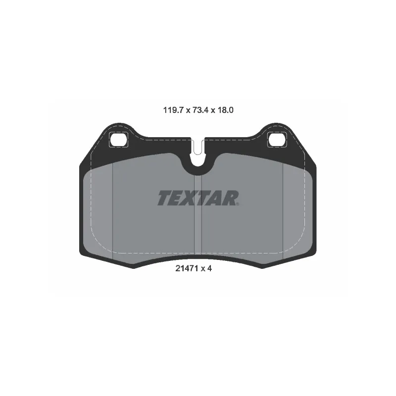 Jeu de 4 plaquettes de frein avant TEXTAR 2147102