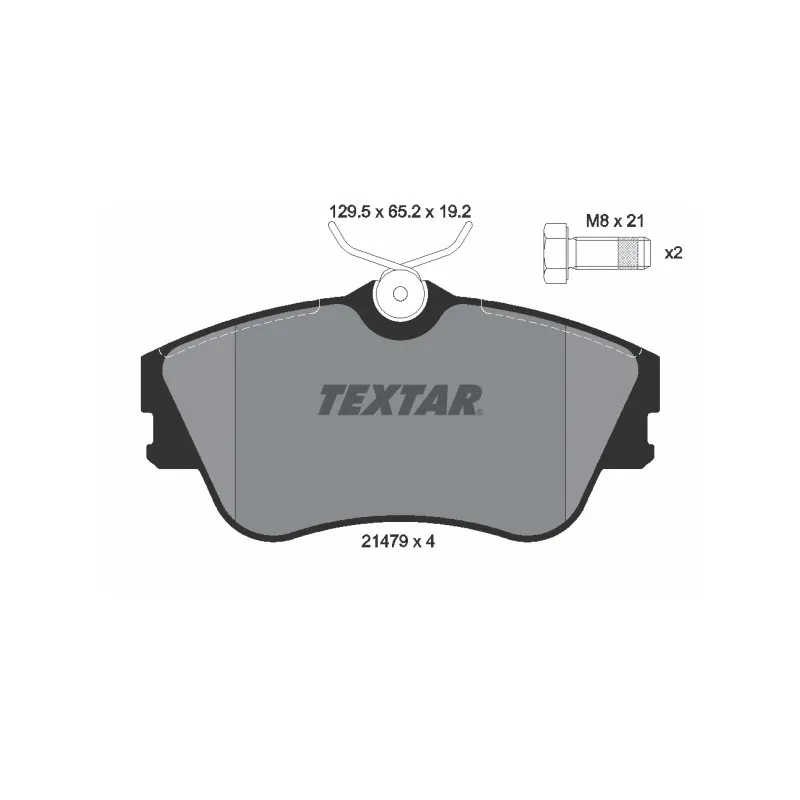 Jeu de 4 plaquettes de frein avant TEXTAR 2147902