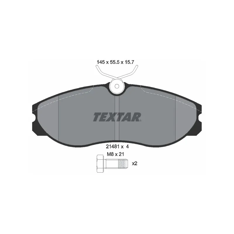 Jeu de 4 plaquettes de frein avant TEXTAR 2148101