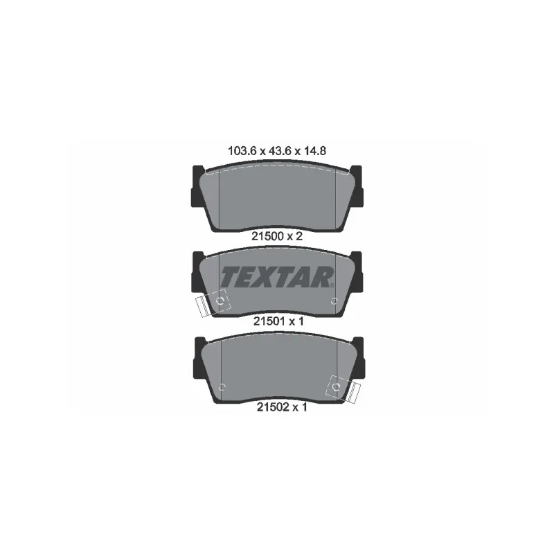 Jeu de 4 plaquettes de frein avant TEXTAR 2150001