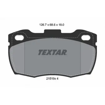 Jeu de 4 plaquettes de frein avant TEXTAR 2151901