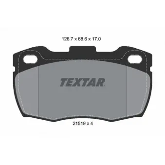 Jeu de 4 plaquettes de frein avant TEXTAR 2151902