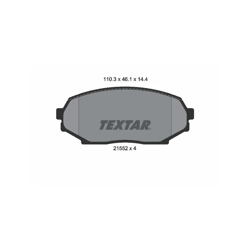 Jeu de 4 plaquettes de frein avant TEXTAR 2155202
