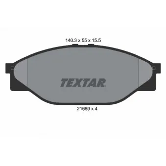 Jeu de 4 plaquettes de frein avant TEXTAR 2168901
