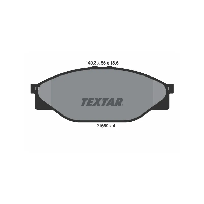 Jeu de 4 plaquettes de frein avant TEXTAR 2168901