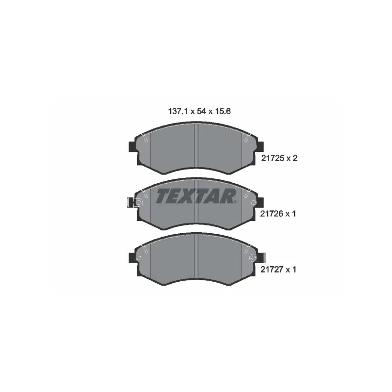 Jeu de 4 plaquettes de frein avant TEXTAR 2172502