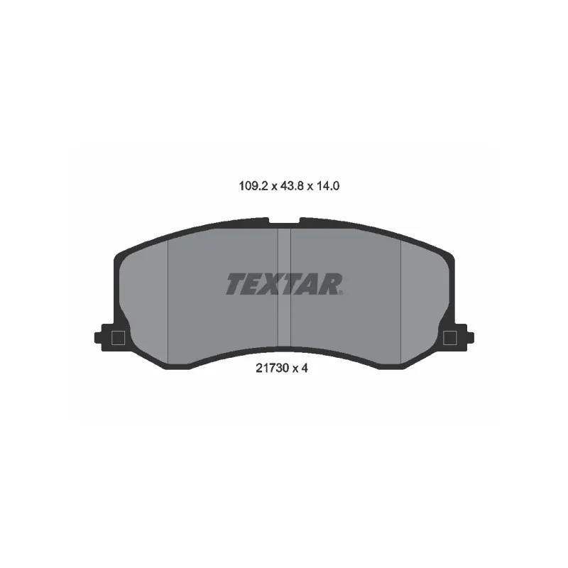 Jeu de 4 plaquettes de frein avant TEXTAR 2173001