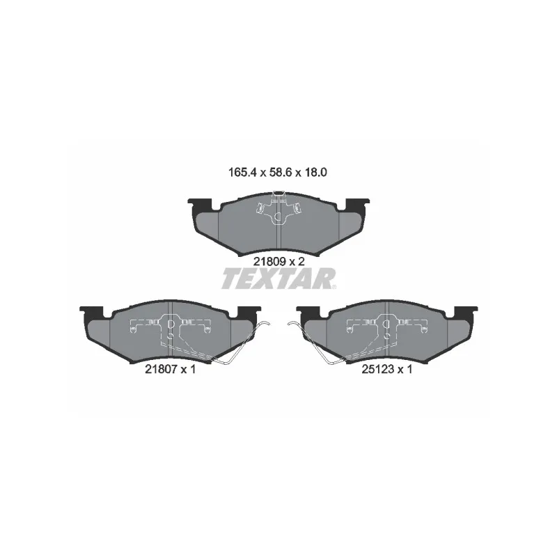 Jeu de 4 plaquettes de frein avant TEXTAR 2180902