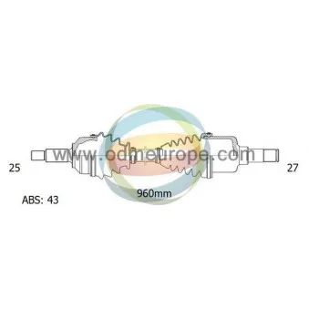 Arbre de transmission ODM-MULTIPARTS 18-082351