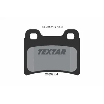 Jeu de 4 plaquettes de frein arrière TEXTAR 2183201