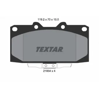 Jeu de 4 plaquettes de frein avant TEXTAR 2185401