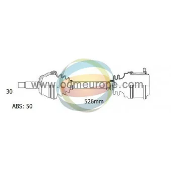 Arbre de transmission ODM-MULTIPARTS 18-082391