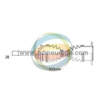 Arbre de transmission ODM-MULTIPARTS 18-082400