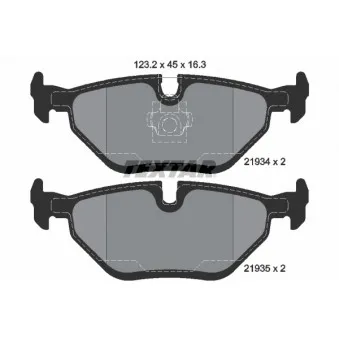 Jeu de 4 plaquettes de frein arrière TEXTAR