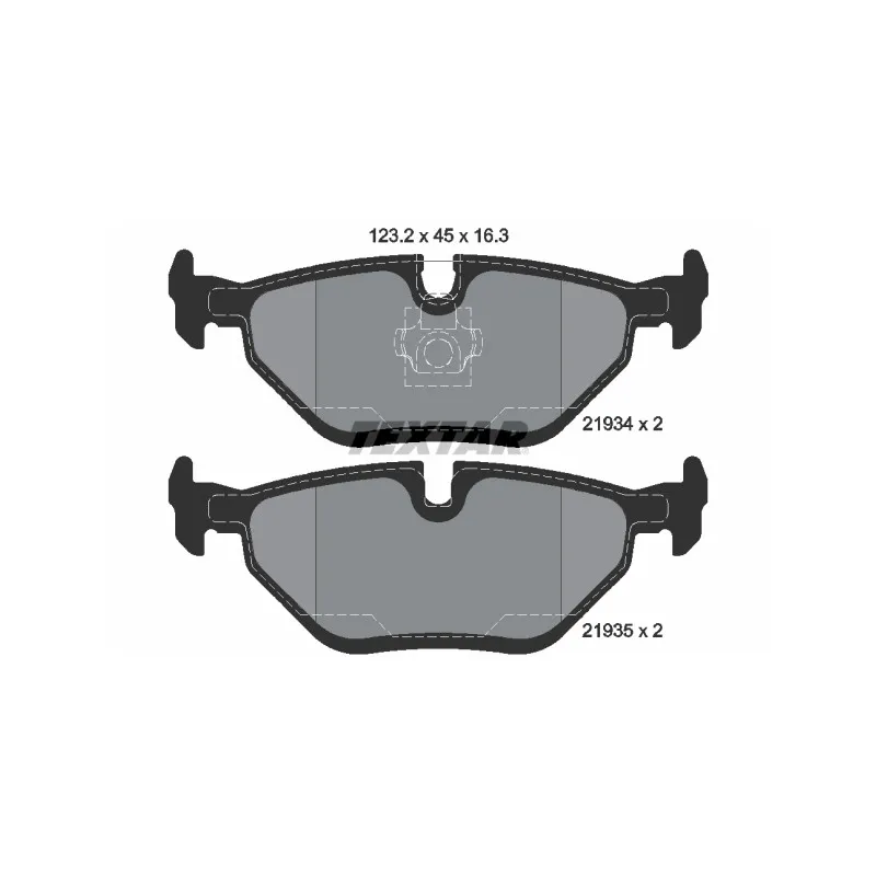 Jeu de 4 plaquettes de frein arrière TEXTAR 2193404