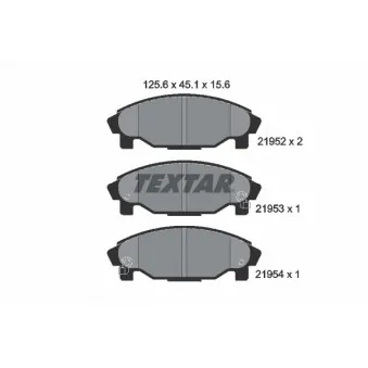 Jeu de 4 plaquettes de frein avant TEXTAR 2195202