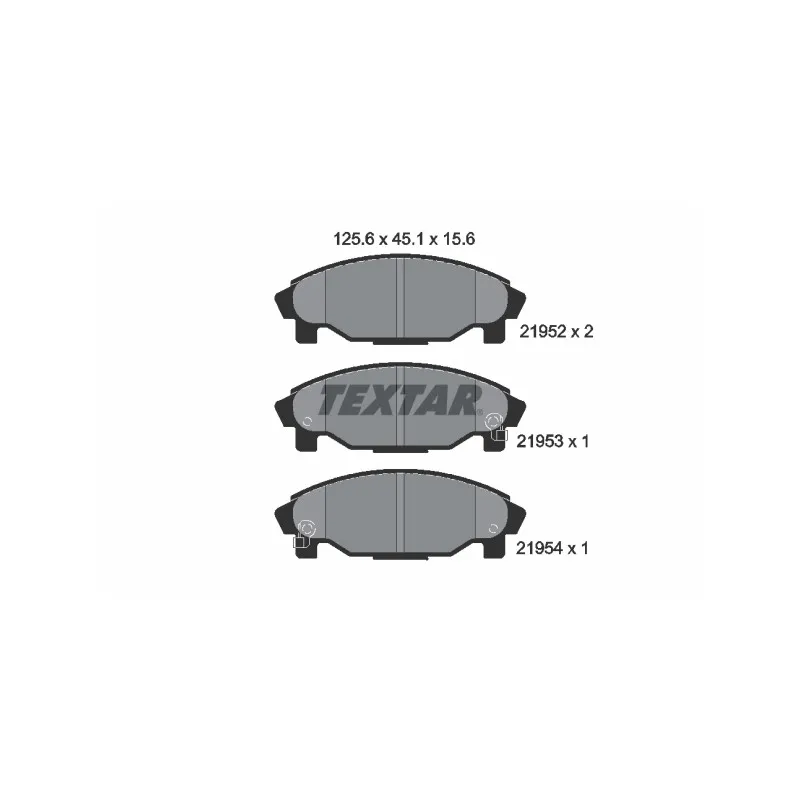 Jeu de 4 plaquettes de frein avant TEXTAR 2195202