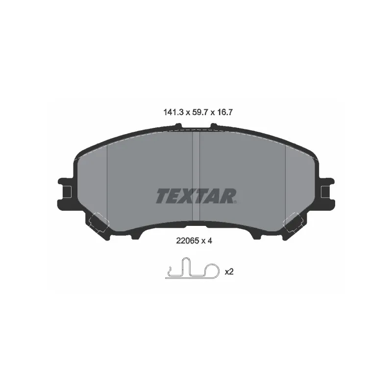 Jeu de 4 plaquettes de frein avant TEXTAR 2206503