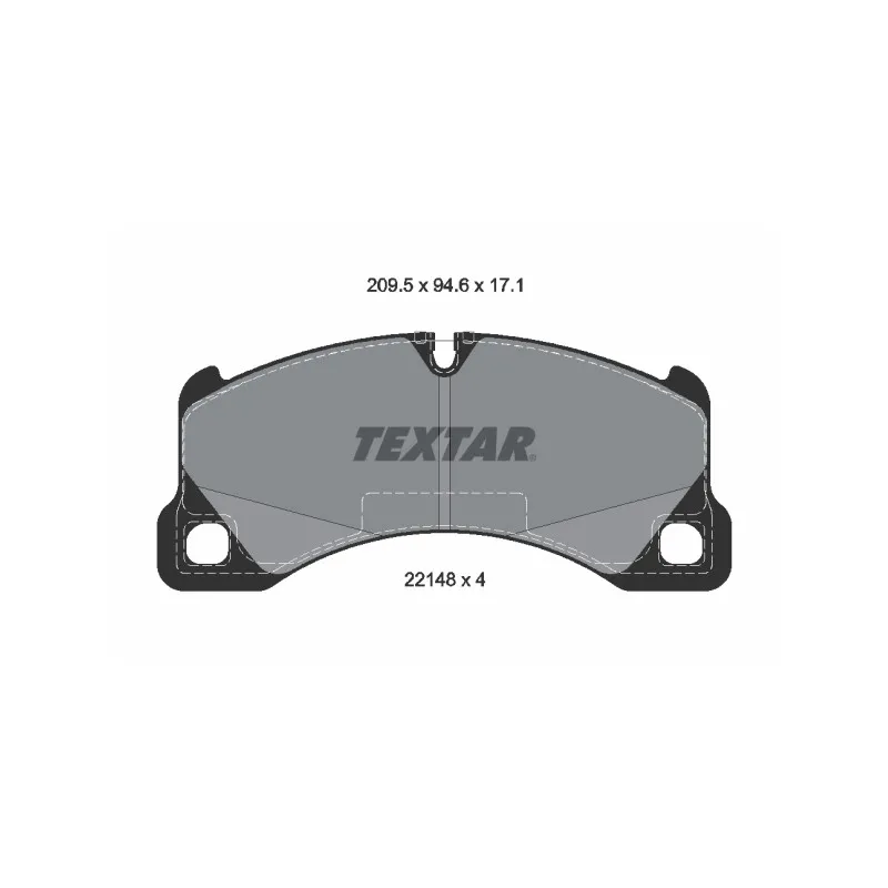 Jeu de 4 plaquettes de frein avant TEXTAR 2214801