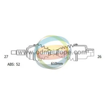 Arbre de transmission ODM-MULTIPARTS 18-082651