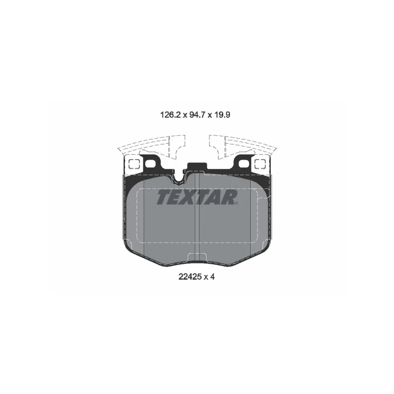 Jeu de 4 plaquettes de frein avant TEXTAR 2242501