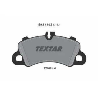 Jeu de 4 plaquettes de frein avant TEXTAR 2246903