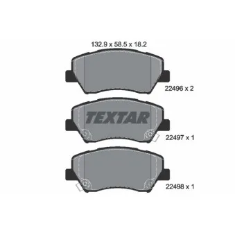 Jeu de 4 plaquettes de frein avant TEXTAR 2249601