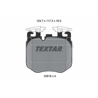 Jeu de 4 plaquettes de frein avant TEXTAR 2261801