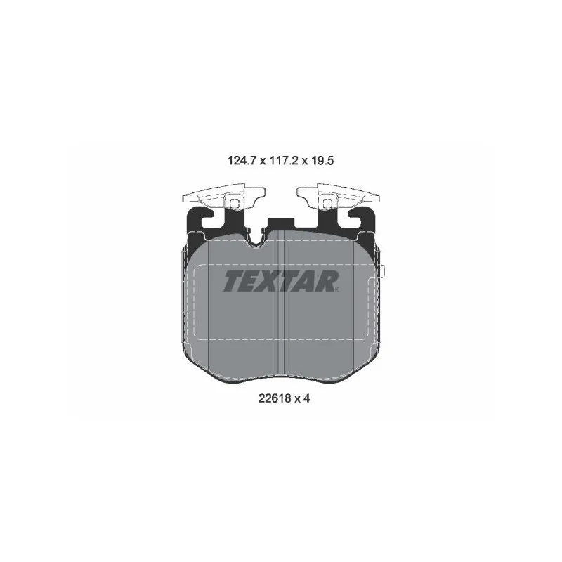 Jeu de 4 plaquettes de frein avant TEXTAR 2261801