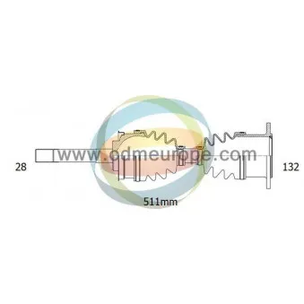Arbre de transmission ODM-MULTIPARTS 18-082780