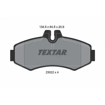 Jeu de 4 plaquettes de frein avant TEXTAR 2302201