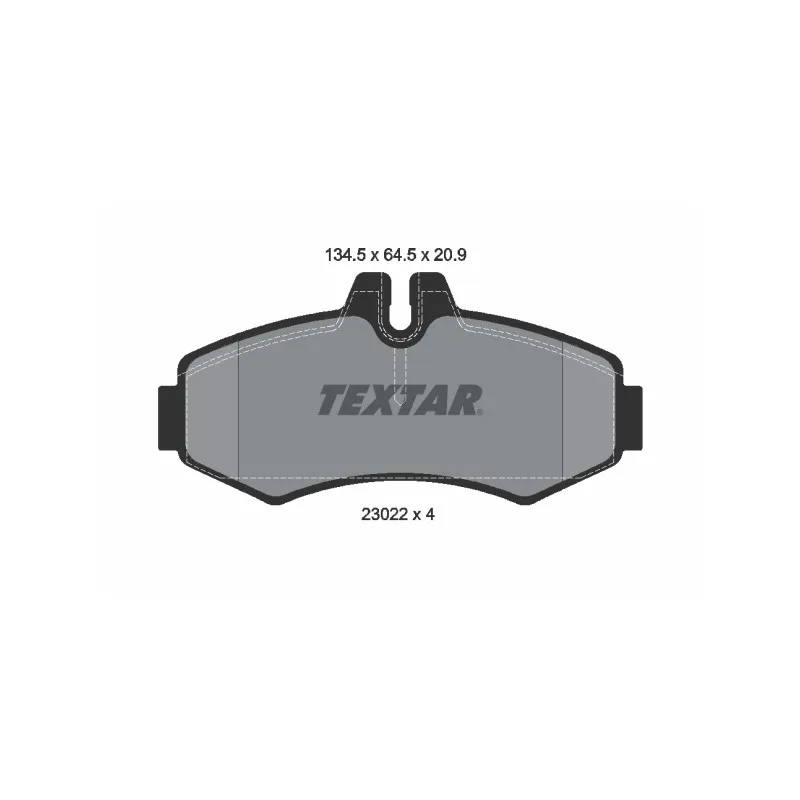Jeu de 4 plaquettes de frein avant TEXTAR 2302201