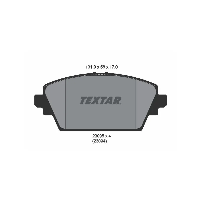 Jeu de 4 plaquettes de frein avant TEXTAR 2309501