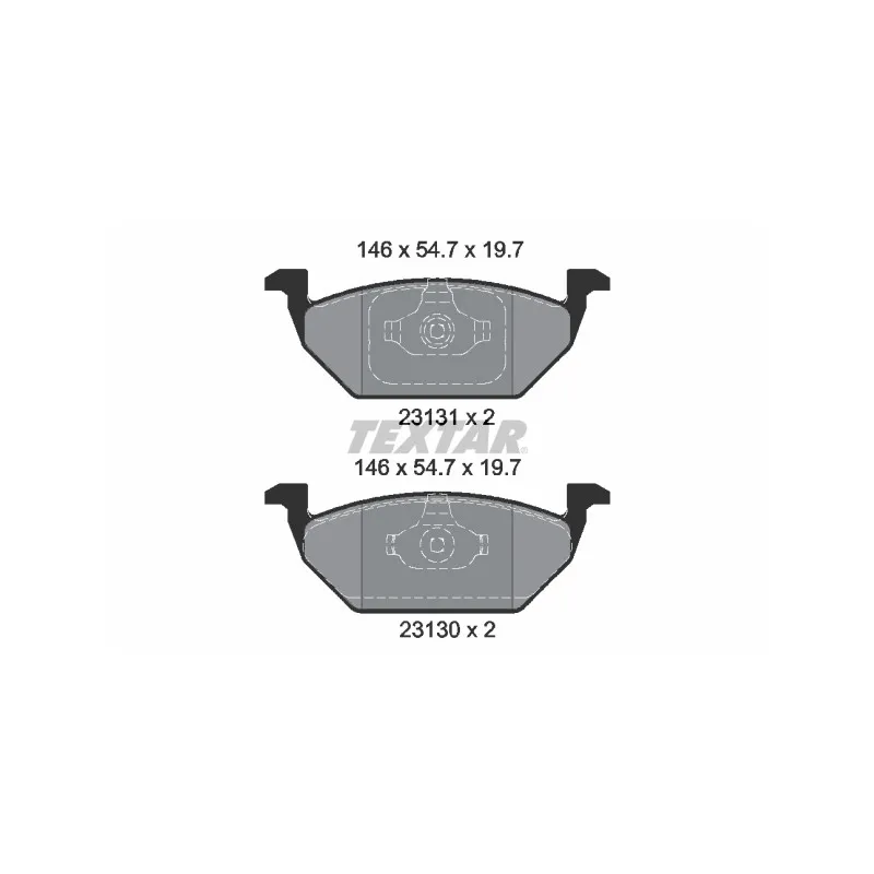 Jeu de 4 plaquettes de frein avant TEXTAR 2313081