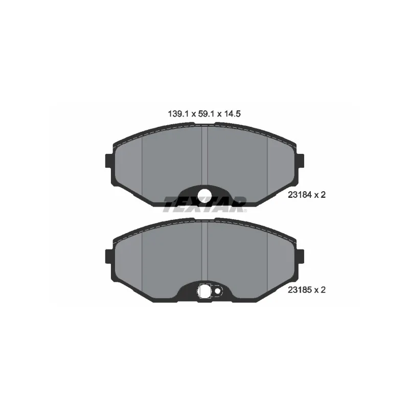 Jeu de 4 plaquettes de frein avant TEXTAR 2318401