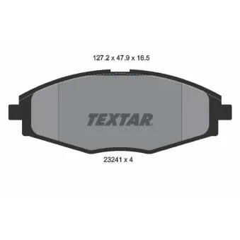 Jeu de 4 plaquettes de frein avant TEXTAR 2324102