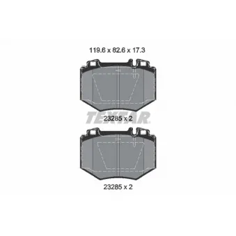 Jeu de 4 plaquettes de frein avant TEXTAR 2328501
