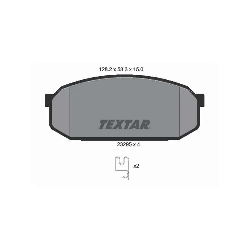 Jeu de 4 plaquettes de frein avant TEXTAR 2329501